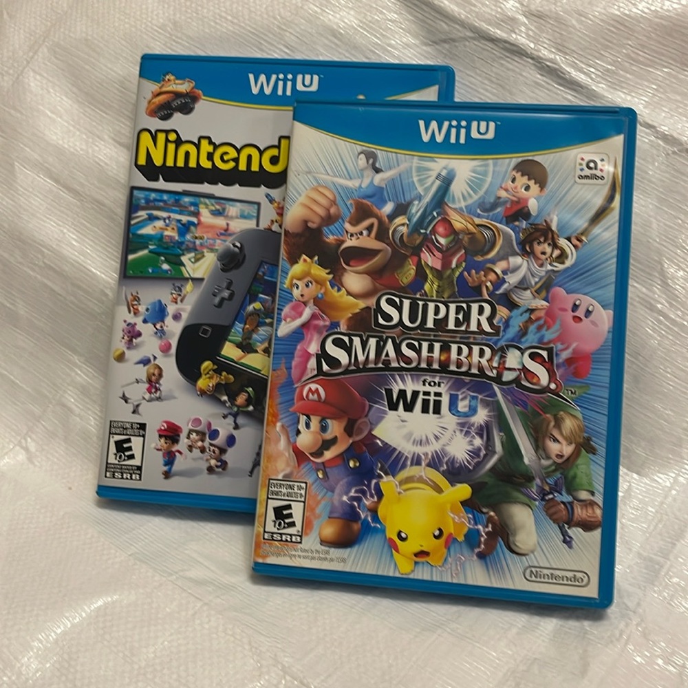 Wii U games Nintendo land and Super smash
